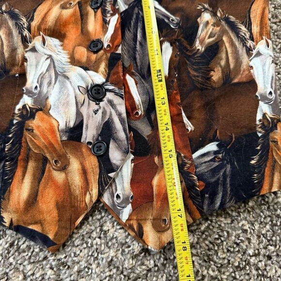 Vintage Handmade Horse Novelty Cropped Vest XS Black - Picture 5 of 5